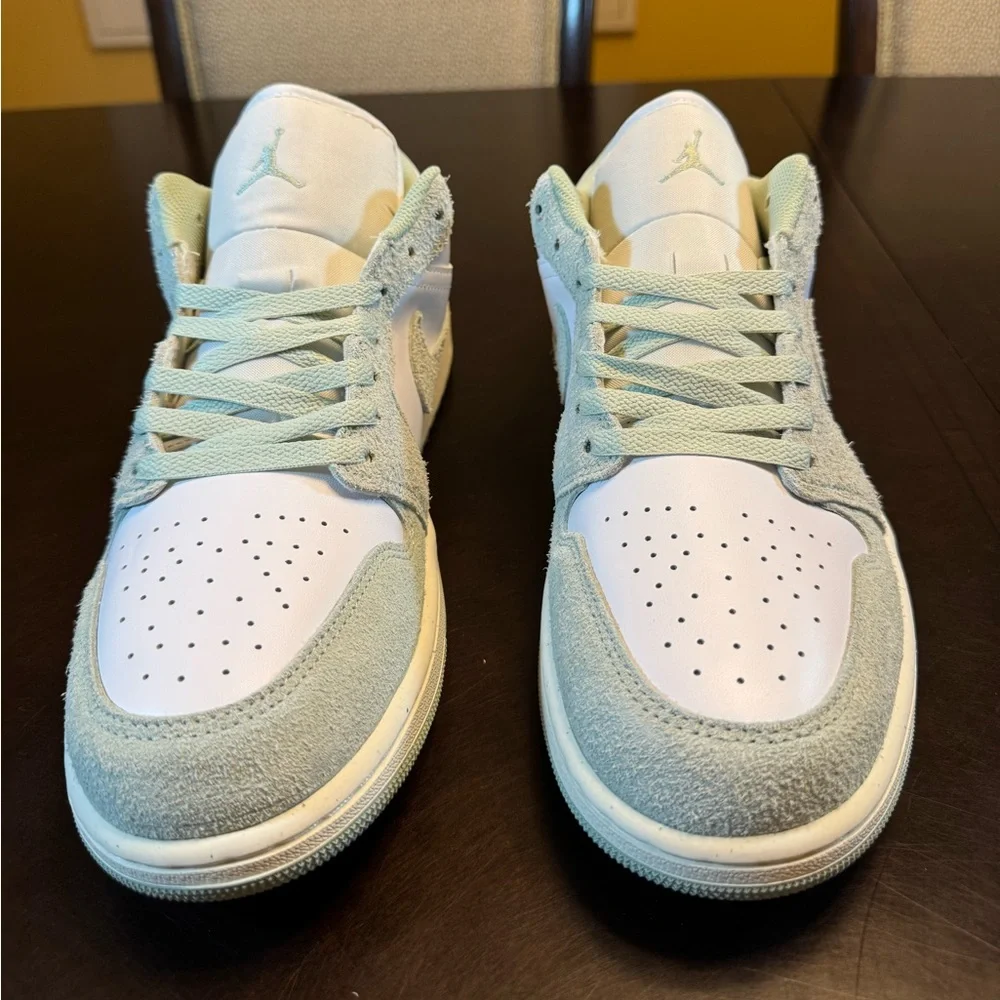 New Nike Air Jordan 1 Low Seafoam White Sneaker Shoes Size US 12 - Picture 5 of 13